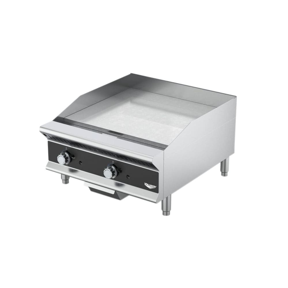 175-GGMDM24 24" Gas Griddle w/ Manual Controls - 3/4" Steel Plate, Convertible