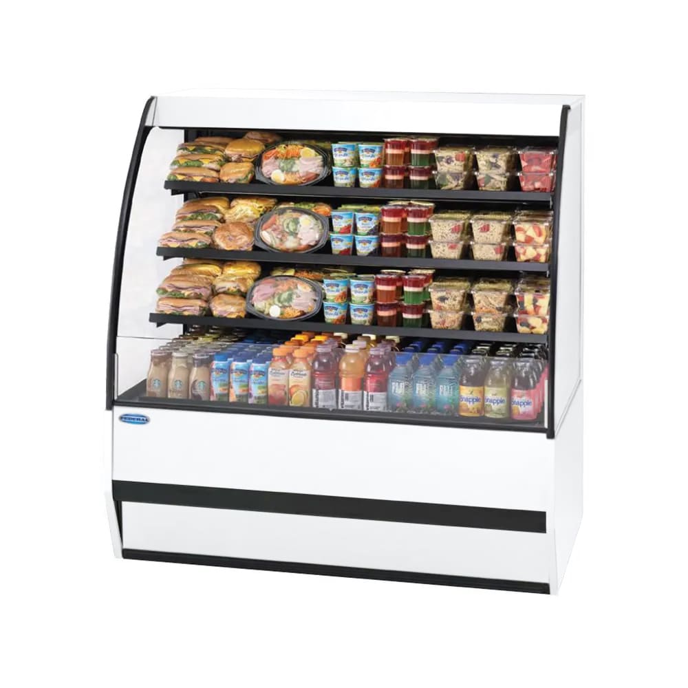 204-SSRPF5052WH 50" Vertical Open Air Cooler w/ (4) Levels, 208-240v/1ph