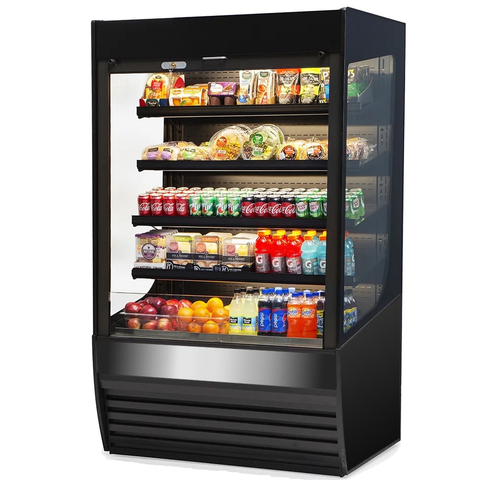 204-VRSS4878SBLK 47 1/4" Self Service Vertical Open Air Cooler - (5) Levels, 120v
