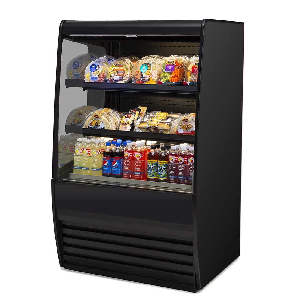 204-VRSS6078CBLK 59 1/4" Self Service Vertical Open Air Cooler - (5) Levels, 208-240v