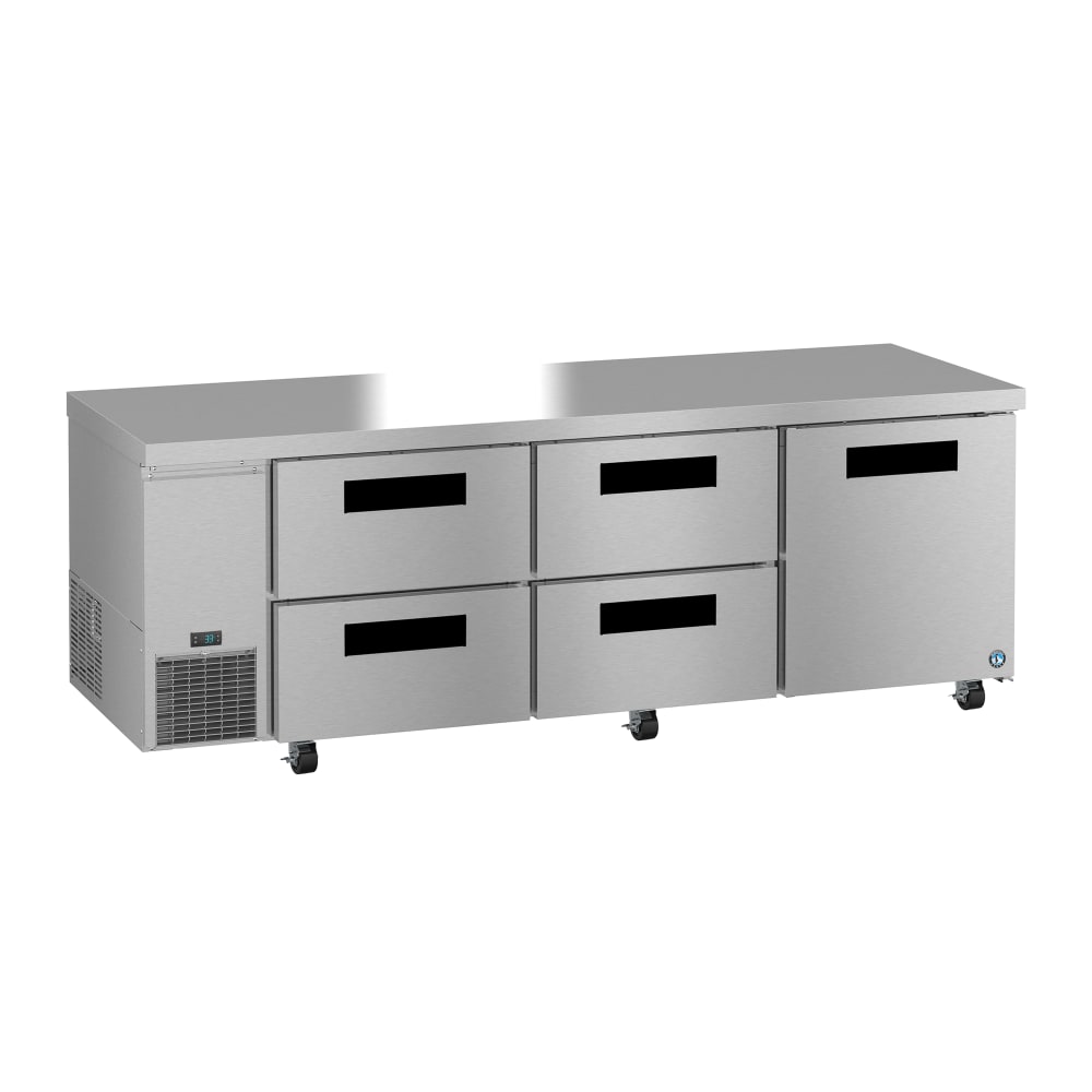 440-ULR93BD4 93" Steelheart Undercounter Refrigerator w/ (3) Sections, (1) Door & (4) Dr...