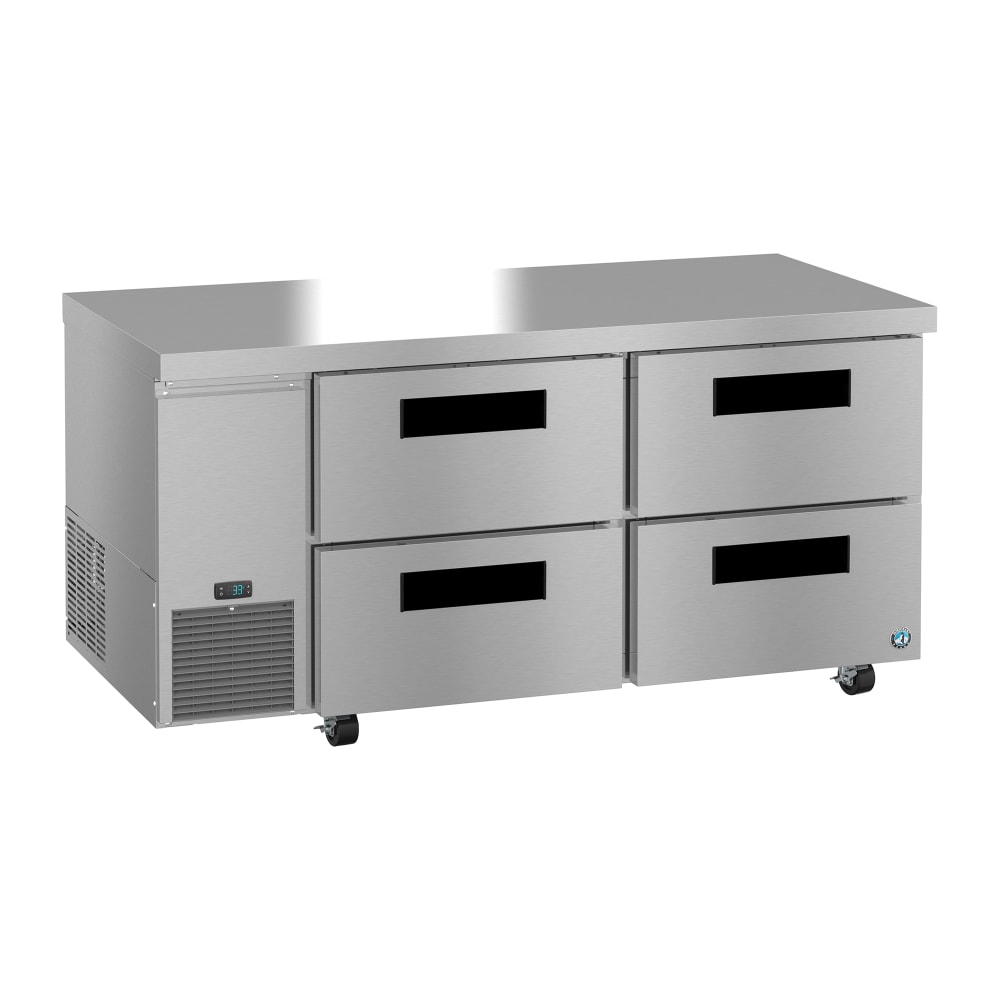 440-ULR67BD4 67" Steelheart Undercounter Refrigerator w/ (2) Sections & (4) Drawers, 115...