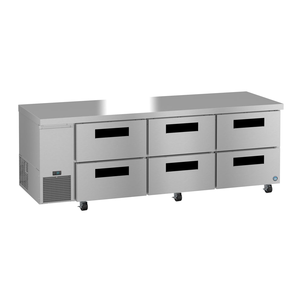 440-ULR93BD6 93" Steelheart Undercounter Refrigerator w/ (3) Sections & (6) Drawers, 115...