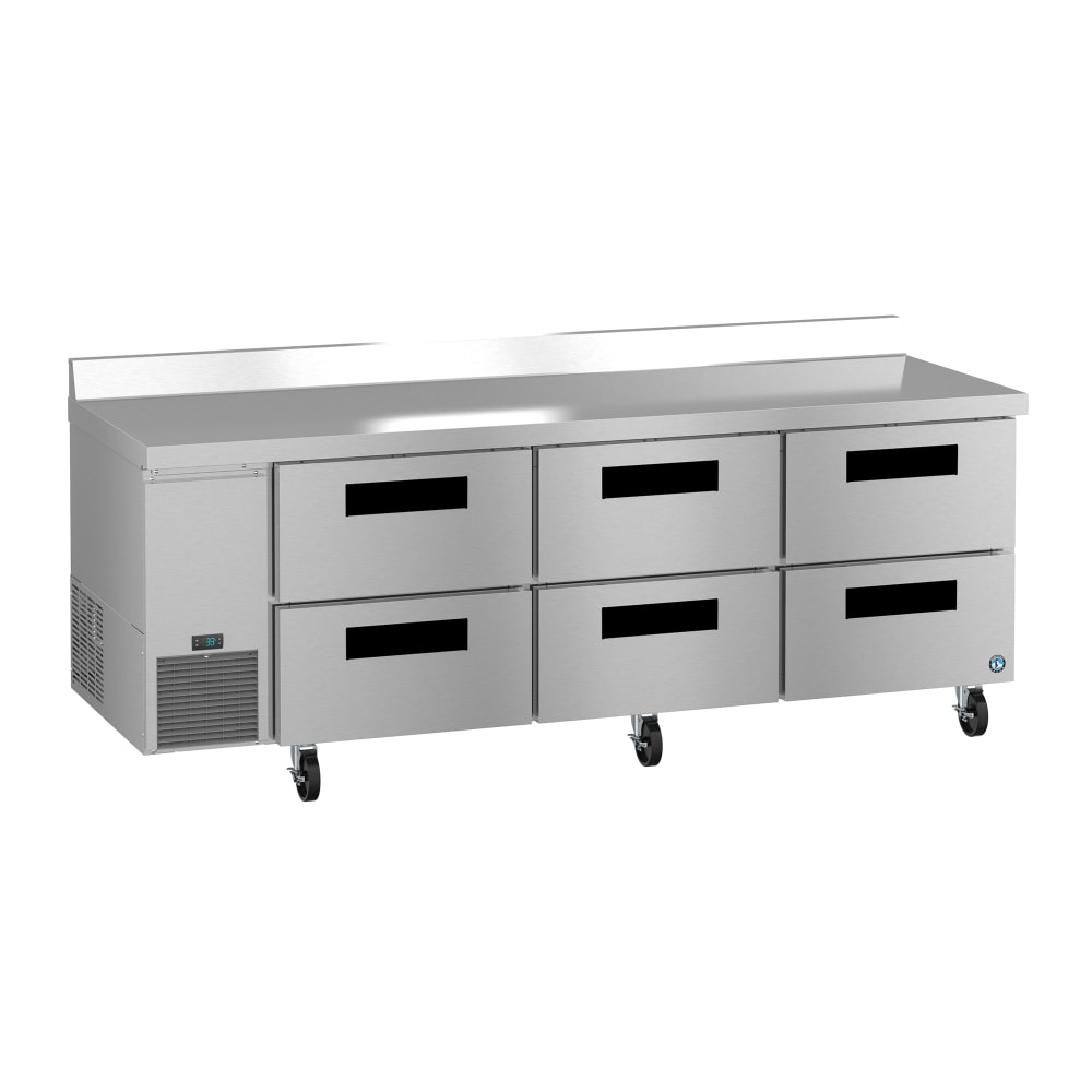 440-WLR93BD6 93" Steelheart Worktop Refrigerator w/ (3) Sections & (6) Drawers, 115v