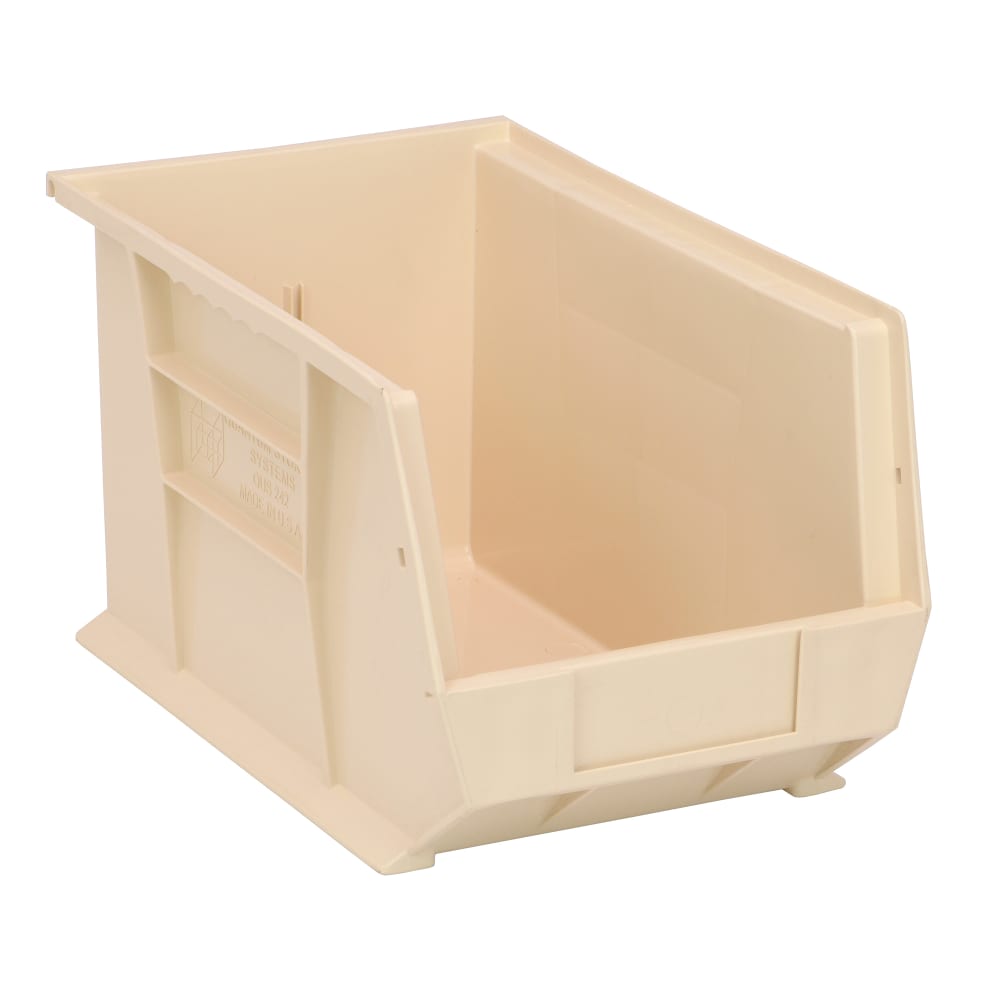 688-QUS242IV Stack & Hang Shelf Bin - 13 5/8" x 8 1/4", Ivory