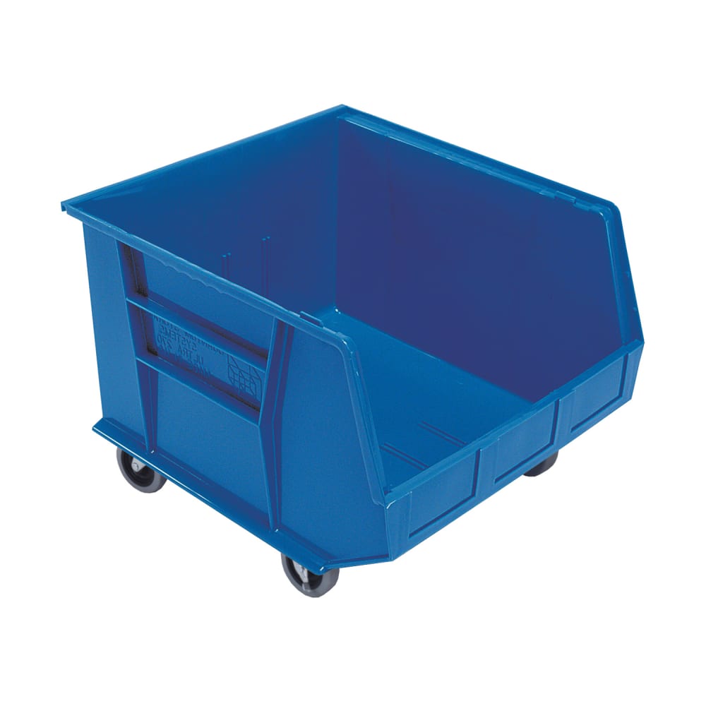 688-QUS275MOBBL Mobile Stack & Hang Shelf Bin - 18" x 16 1/2", Blue