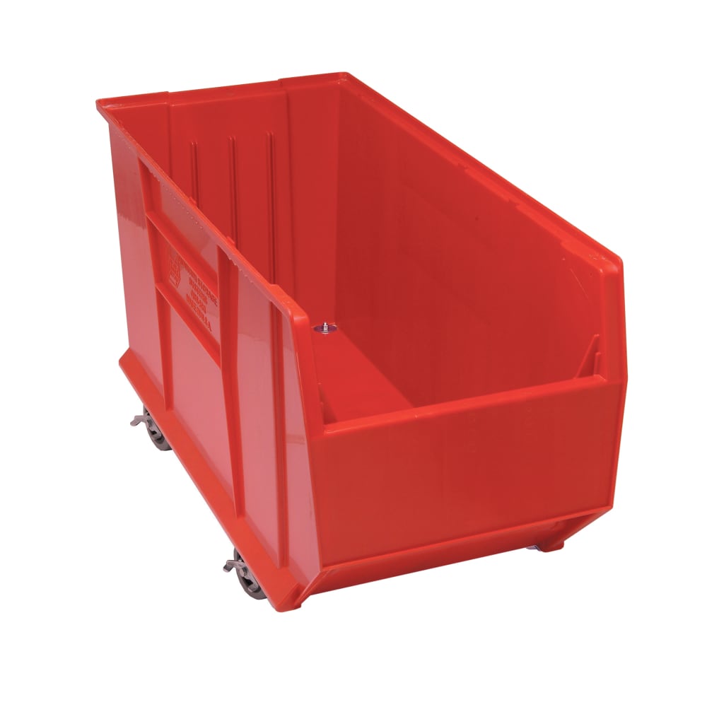 688-QUS994MOBRD Hulk Mobile Stack Shelf Container - 35 7/8" x 16 1/2", Red