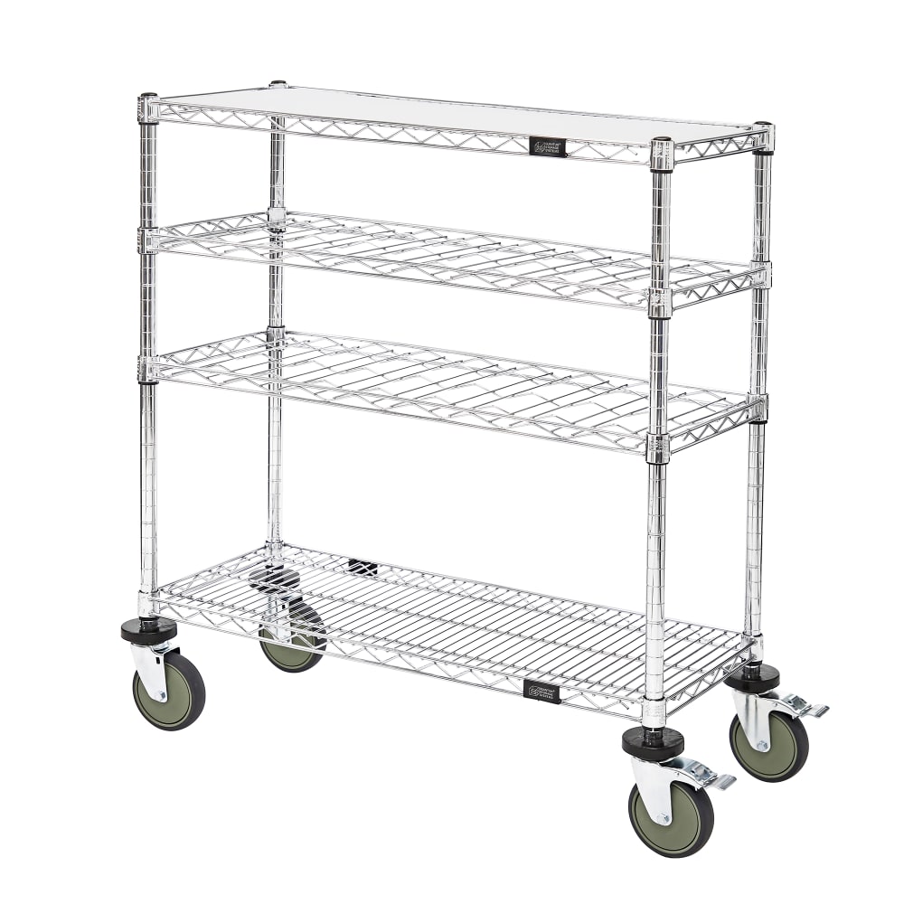 688-WRC1436WSC Rectangular Dessert Cart w/ Multi-Tiered Design - Chrome