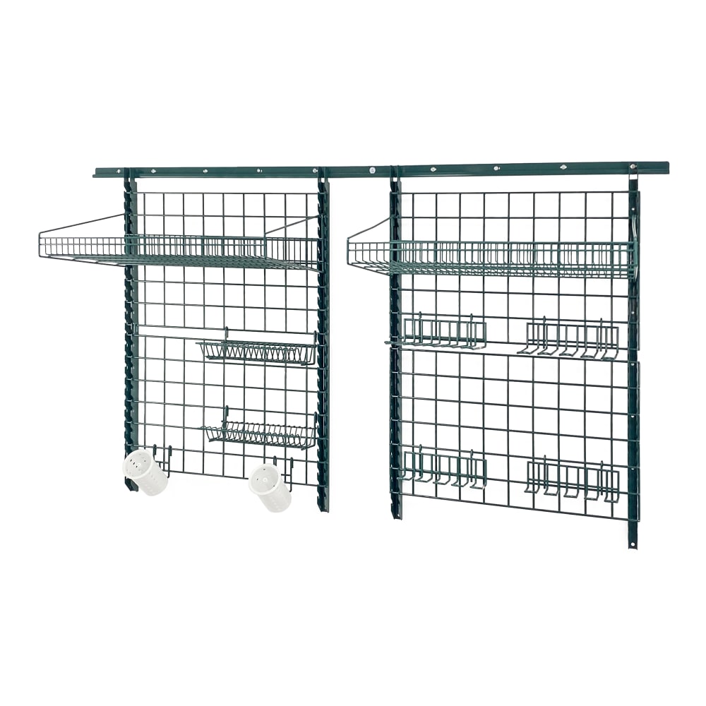 688-SGK7218301P 72" Store Grid Wire Wall Mounted Shelf, Green