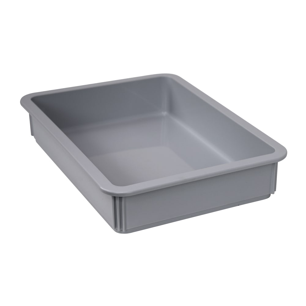 688-FSBDT18133GY 17 3/4" x 12 3/4" Pizza Dough Box - Polypropylene, Gray