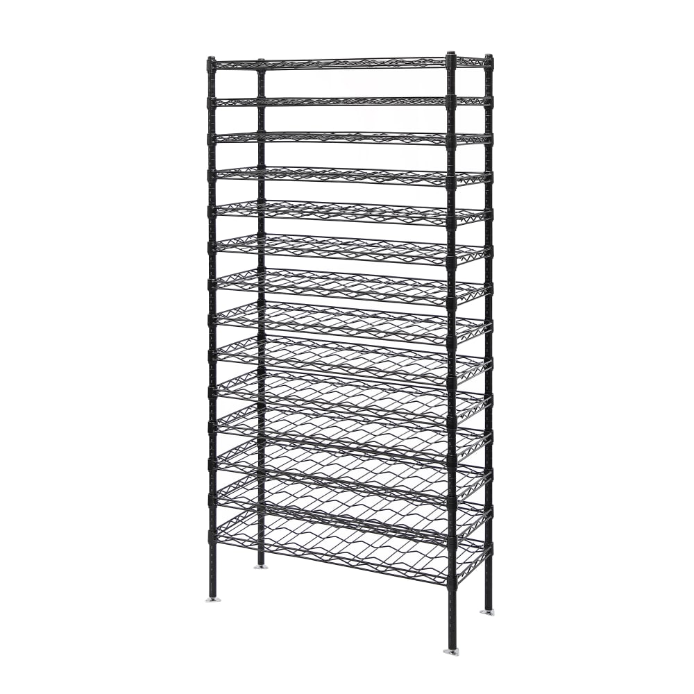 688-WR741448WSBK 74"H Commercial Wine Rack w/ (168) Bottle Capacity, Black