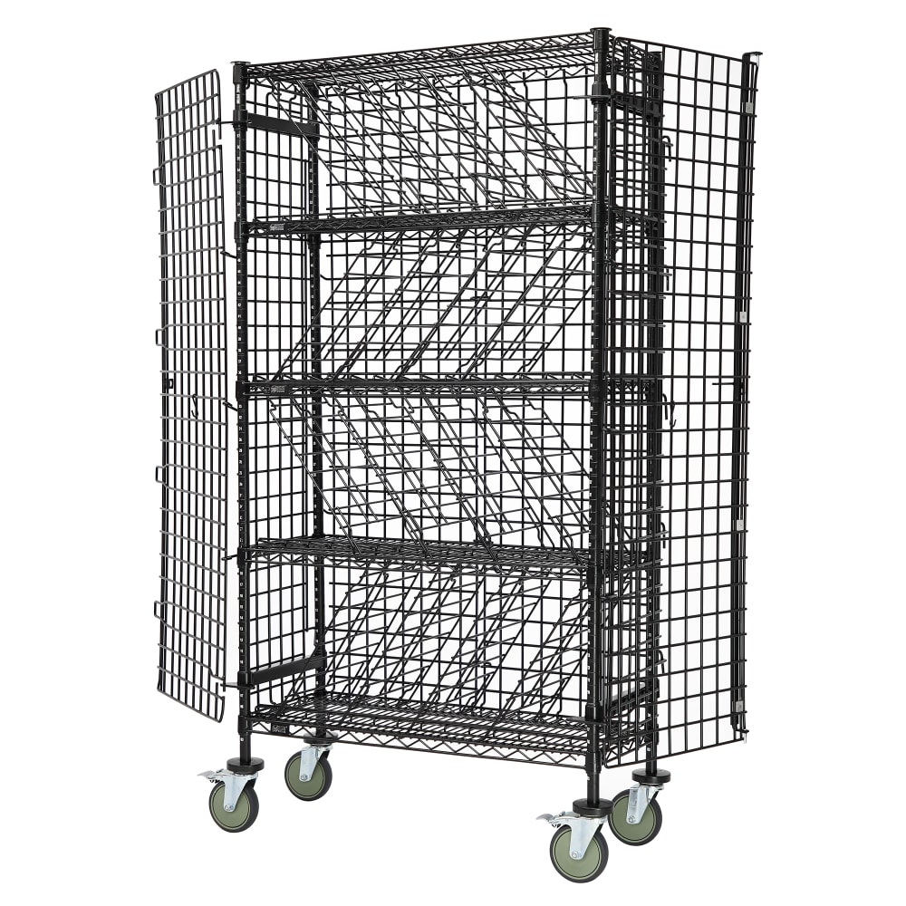 688-M143669BWSECBK 74"H Commercial Wine Rack w/ () Bottle Capacity, Black