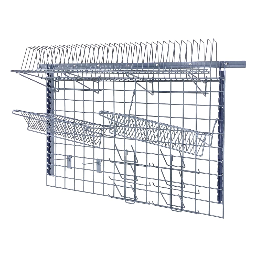 688-SGK5630481GY 56" Store Grid Wire Wall Mounted Shelf, Gray
