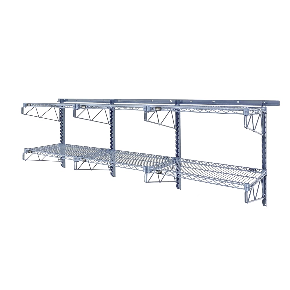 688-SGK9618301GY 96" Store Grid Wire Wall Mounted Shelf, Gray