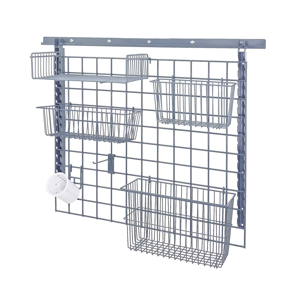 688-SGK4030363GY 40" Store Grid Wire Wall Mounted Shelf, Gray