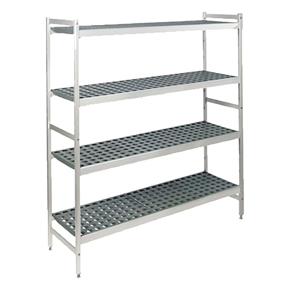 197-4R59B83 59" NSF 4-Tier Heavy-Duty Plastic Shelving Unit - Fermostock®, 18"W, 83&quo...