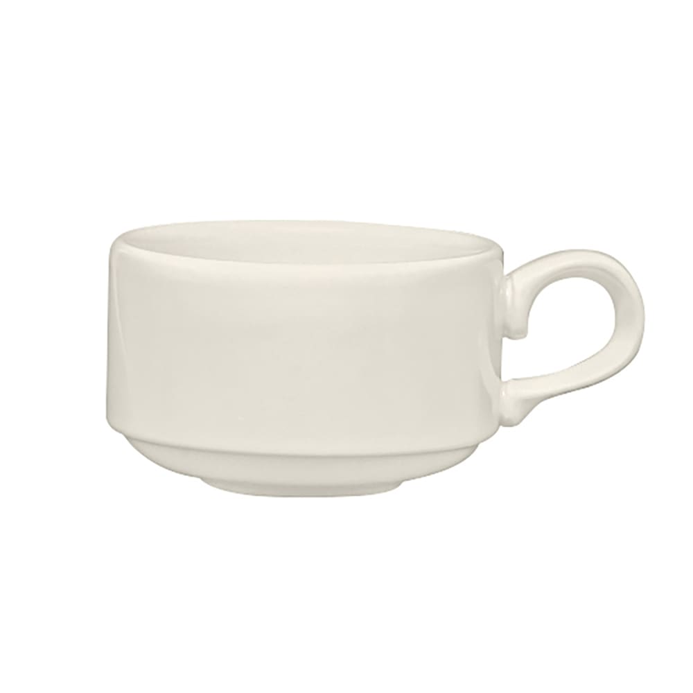 706-HL11400 13 oz Round Rolled Edge Soup Mug w/ Handle - China, Ivory