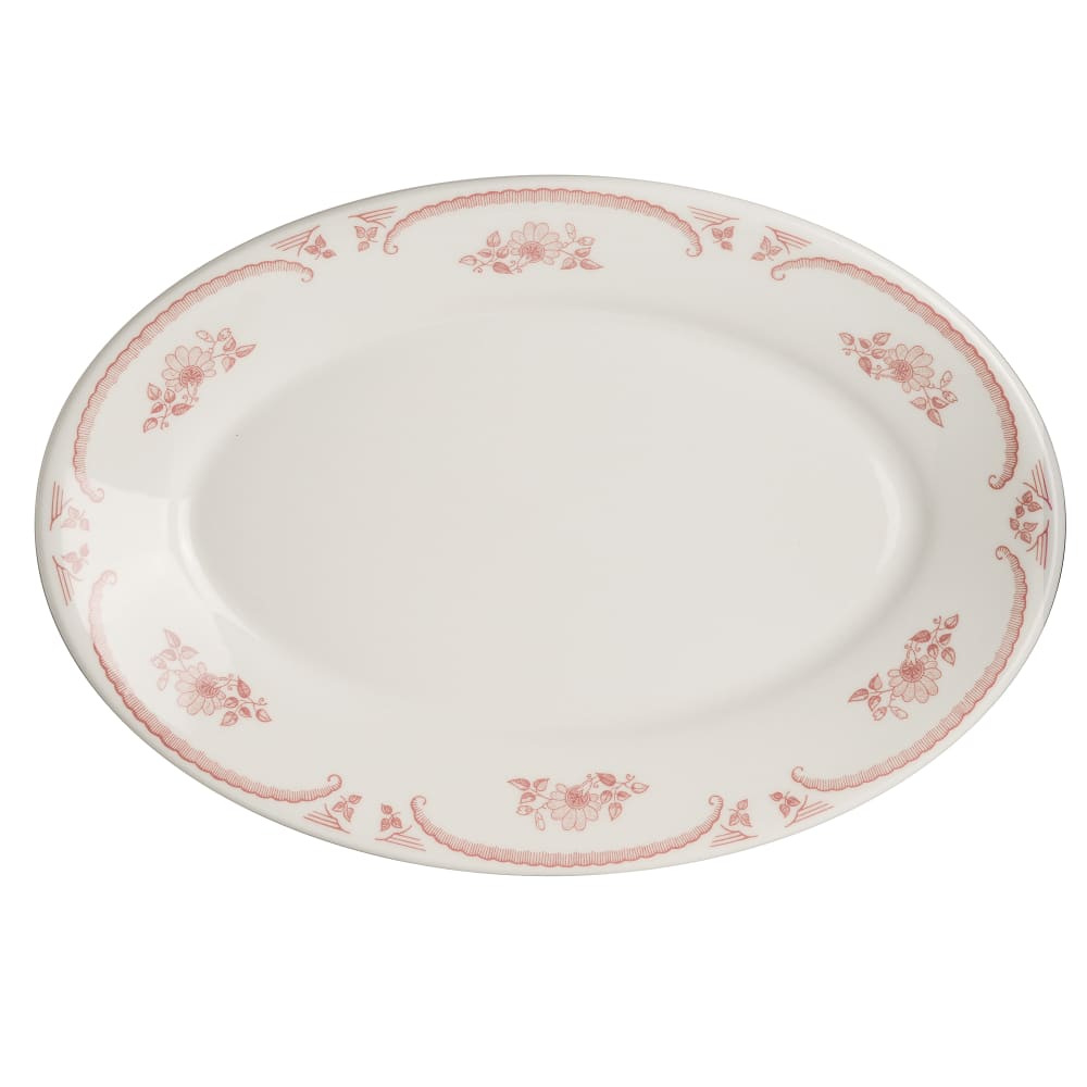 706-HL1532 9 1/2" x 6 3/4" Oval American Rose Platter - China, Rose