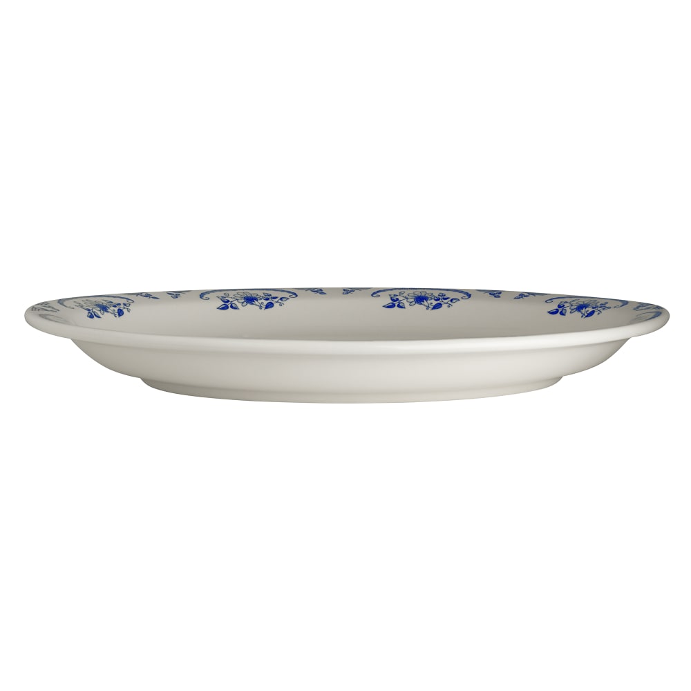 706-HL2615035 13 3/4" x 11 1/4" Oval American Rose Platter - China, Blue