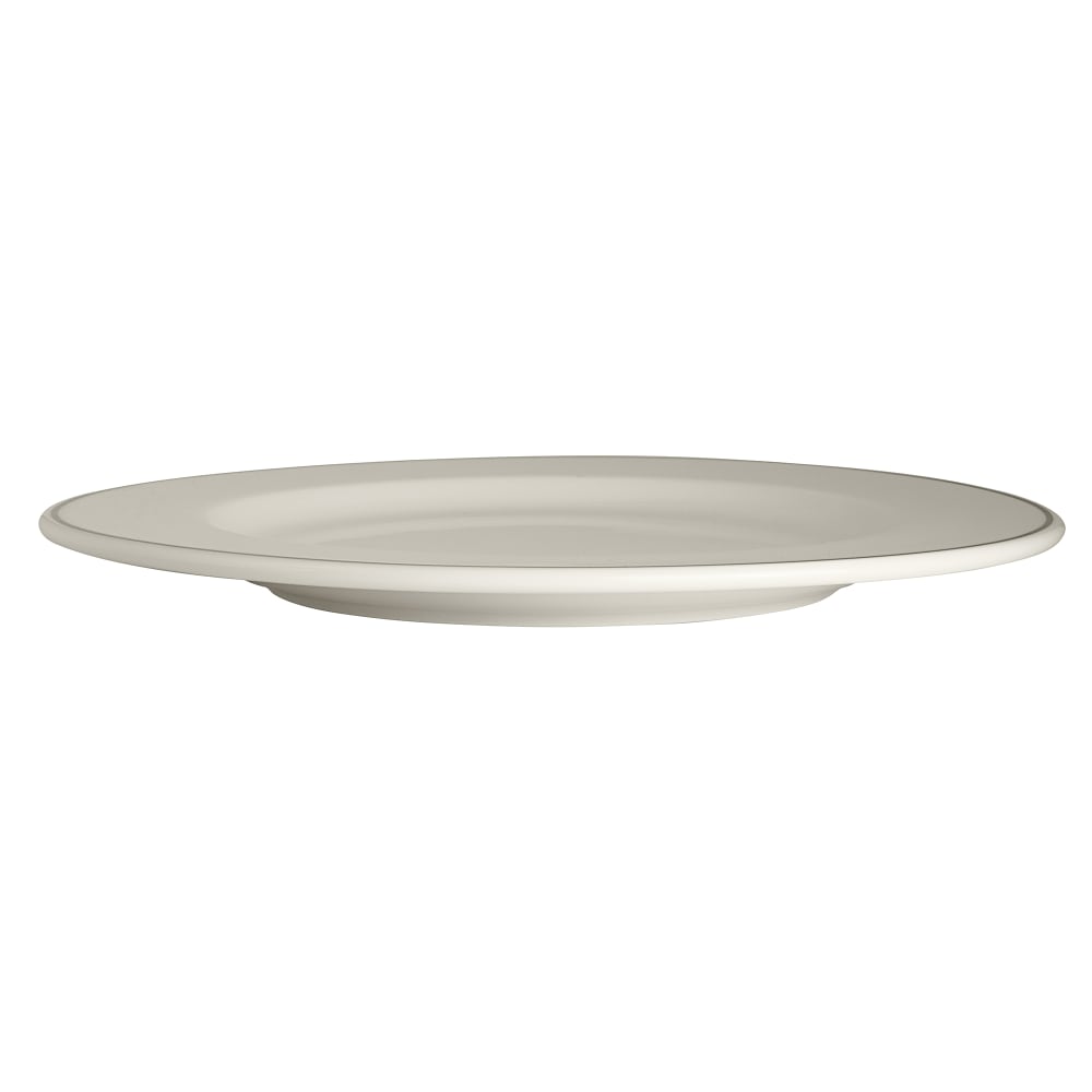 706-HL2081743 11 1/8" Round Black Line Plate - China, White
