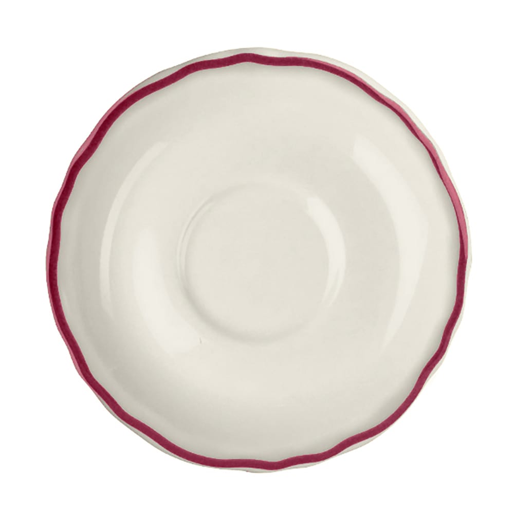 706-HL5800866 5 5/8" Round Styleline Saucer - China, Maroon