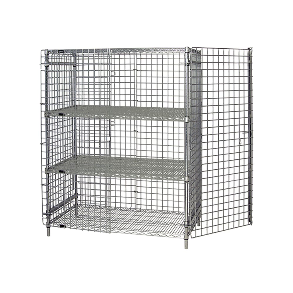 688-184863SEC2 48" Stationary Security Cage - 18"W, Chrome