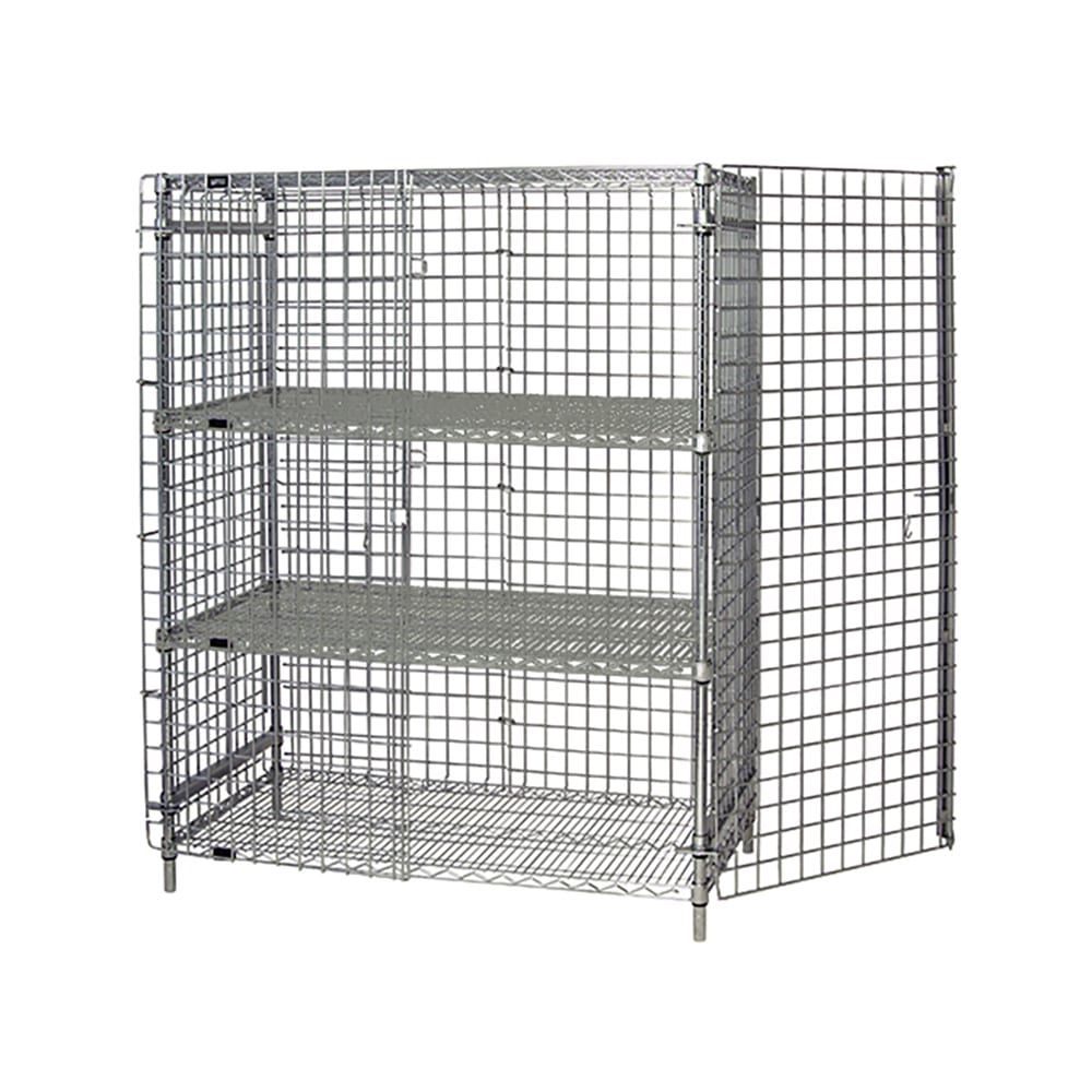 688-186063SEC2 60" Stationary Security Cage - 18"W, Chromate