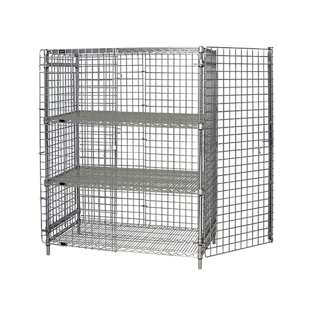 688-214863SEC2 48" Stationary Security Cage - 21"W, Chrome