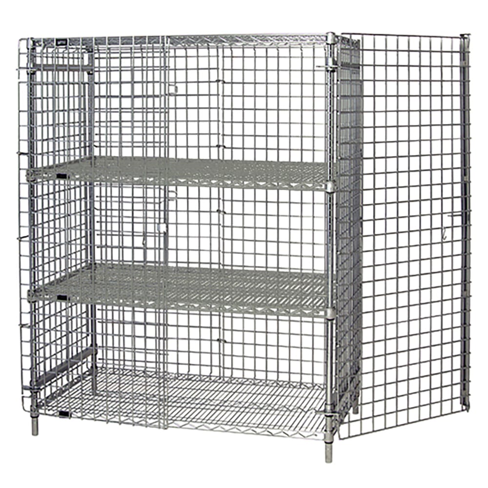 688-244863SEC2 48" Stationary Security Cage - 24"W, Chrome