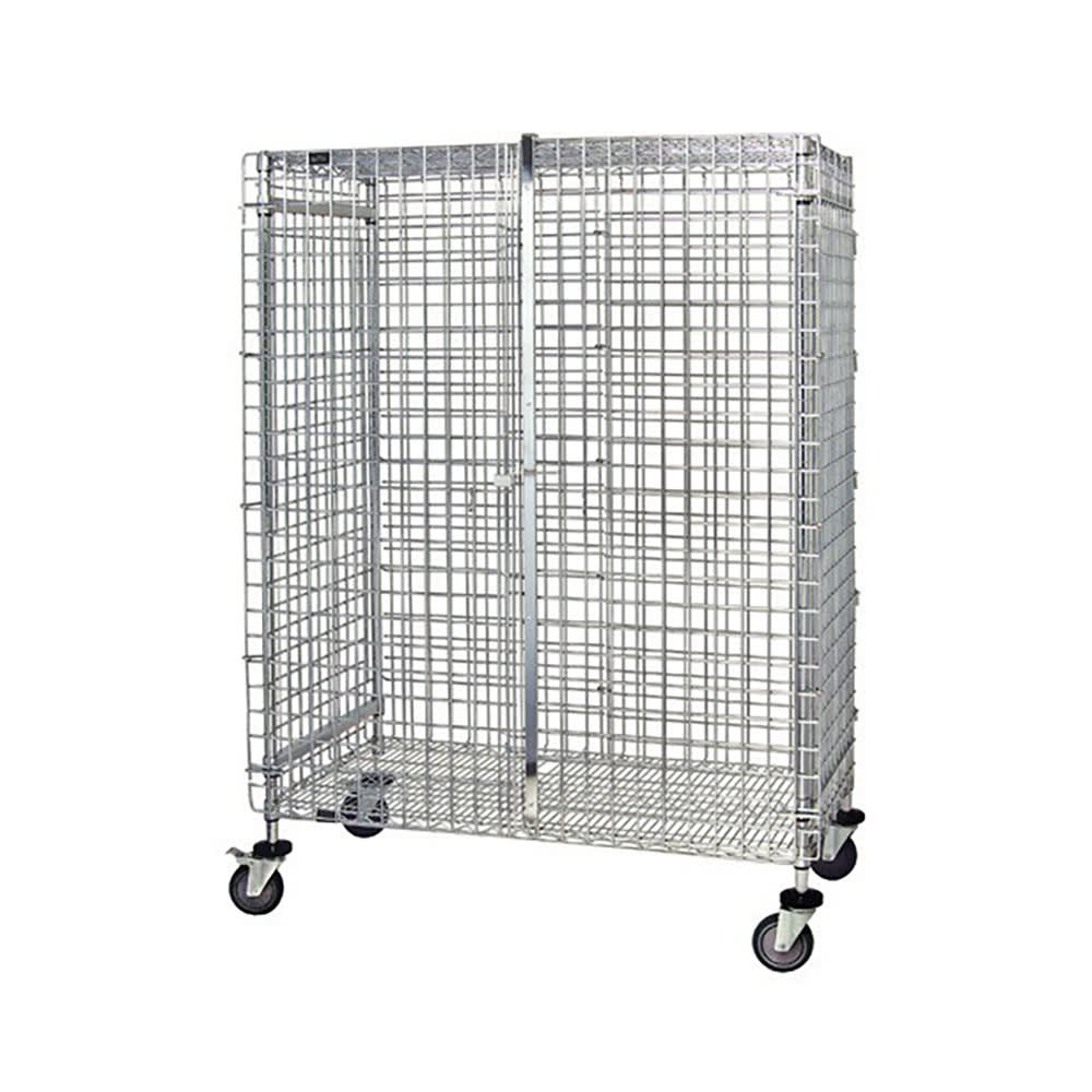 688-M246069SEC 60" Mobile Security Cage - 24"W, Chrome