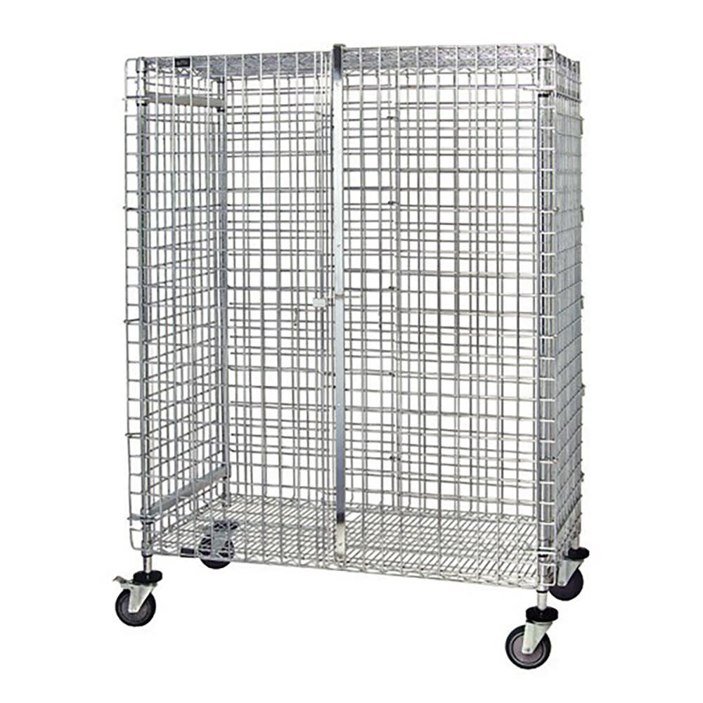 688-M216069SEC 60" Mobile Security Cage - 21"W, Chrome