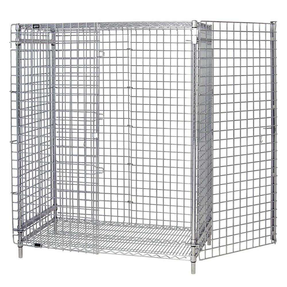 688-216063SEC 60" Stationary Security Cage - 21"W, Chrome