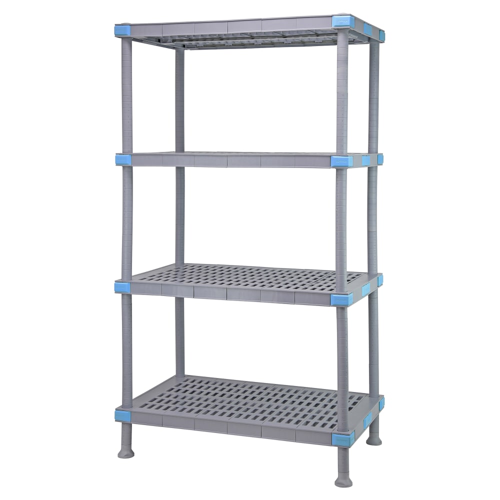 688-QP182462VS4 Millenia™ Vented Shelving Unit - 4 Shelves, 24"L x 18"W x 62"H