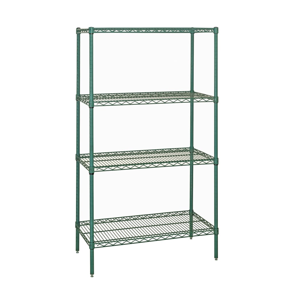 688-WR631824P 24" NSF 4-Tier Heavy-Duty Epoxy Coated Wire Shelving Unit - 18"W, 63&quot...