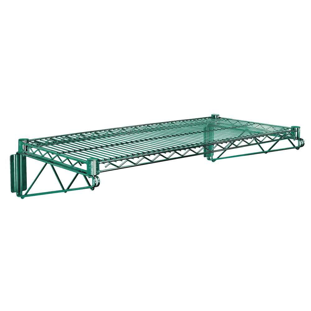 688-WDWB1824P Wire Wall Mounted Shelf, 24"W x 18"D, Green