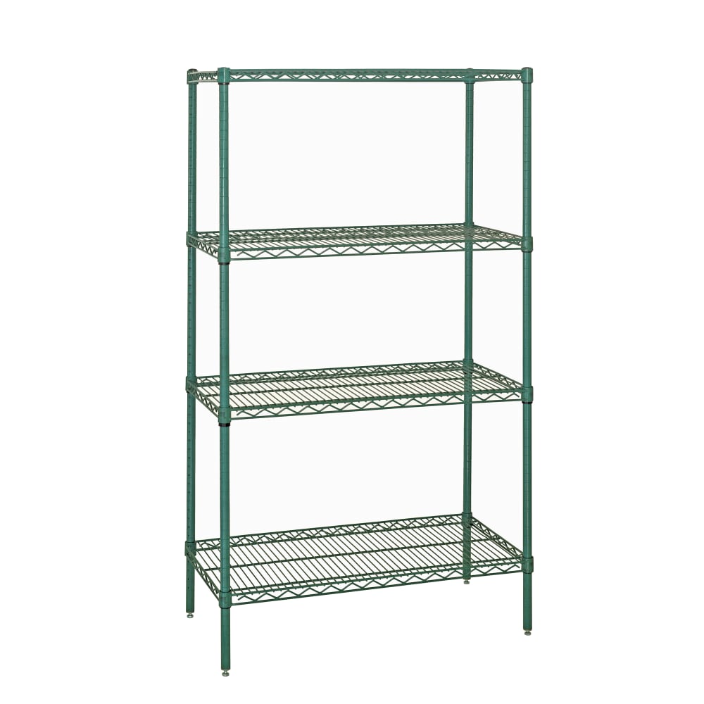 688-WR631836P 36" NSF 4-Tier Heavy-Duty Epoxy Coated Wire Shelving Unit - 18"W, 63&quot...