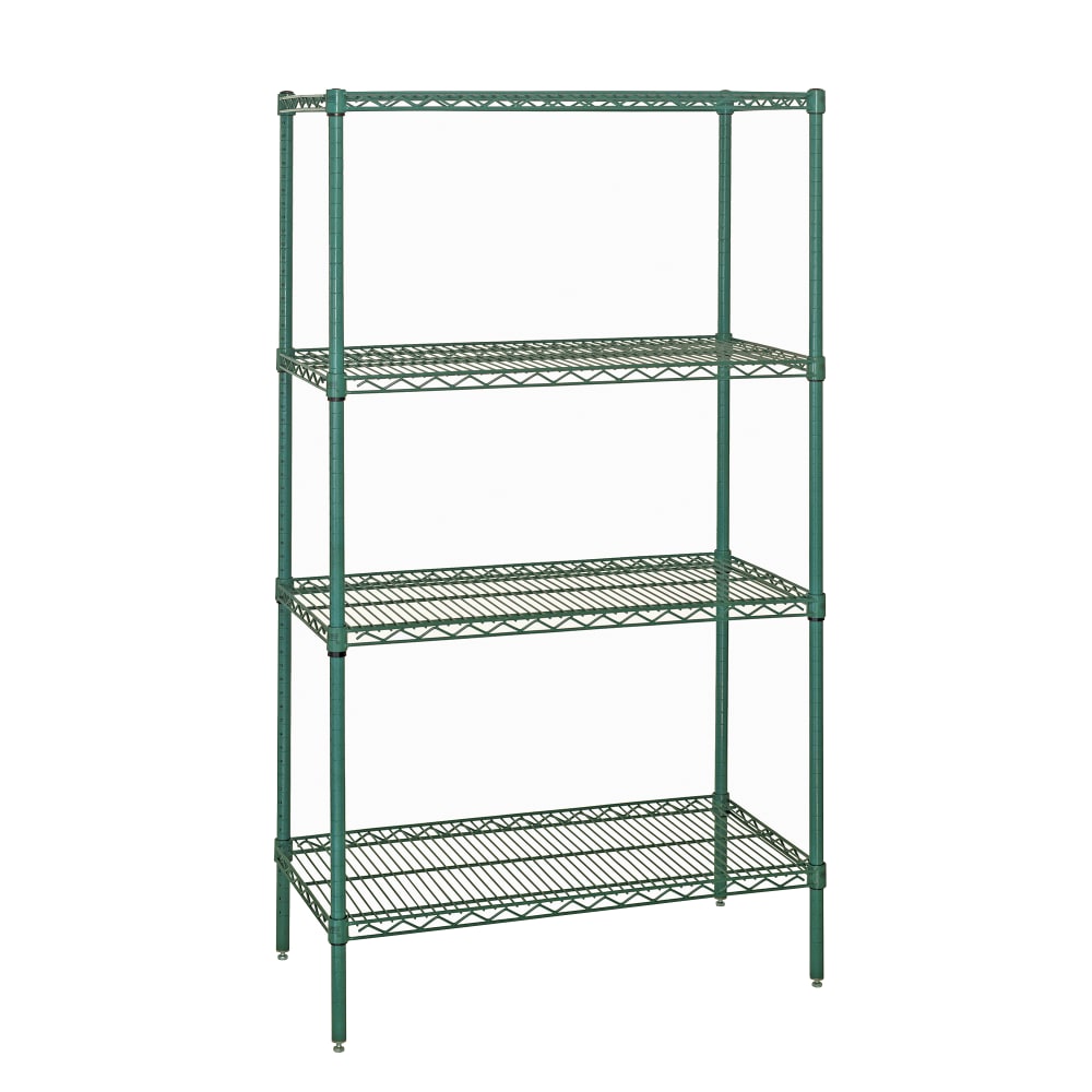 688-WR542448P 48" NSF 4-Tier Heavy-Duty Epoxy Coated Wire Shelving Unit - 24"W, 54&quot...