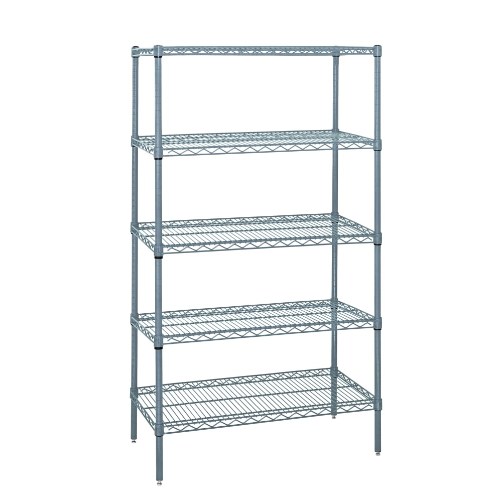688-WR741436GY5 Epoxy Coated Wire Shelf Kit - 36"W x 14"D x 74"H