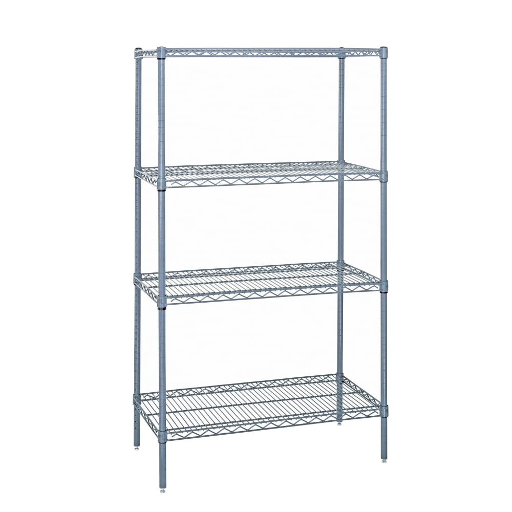 688-WR741442GY Epoxy Coated Wire Shelf Kit - 42"W x 14"D x 74"H