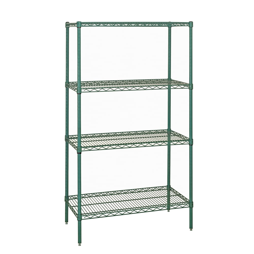 688-WR632460P 60" NSF 4-Tier Heavy-Duty Epoxy Coated Wire Shelving Unit - 24"W, 63&quot...