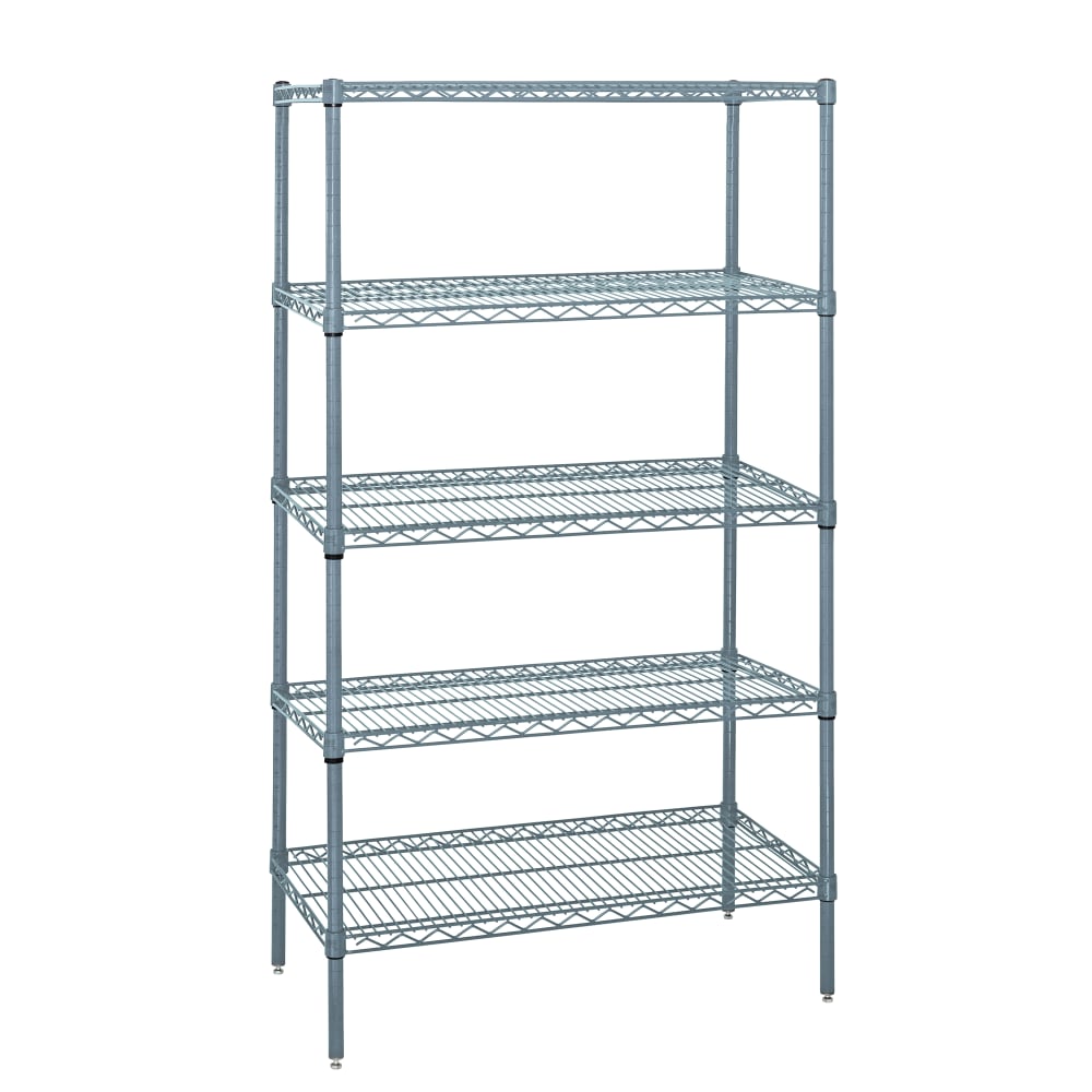 688-WR742436GY5 Epoxy Coated Wire Shelf Kit - 36"W x 24"D x 74"H