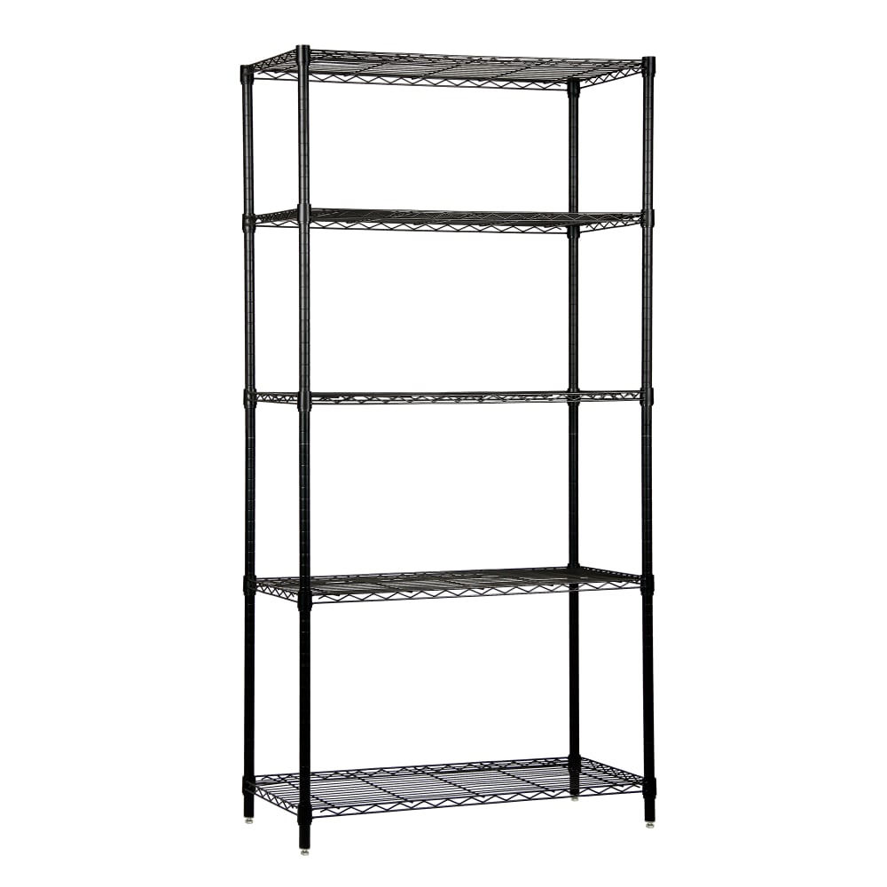 688-WR742448BK5 Epoxy Coated Wire Shelf Kit - 48"W x 24"D x 74"H