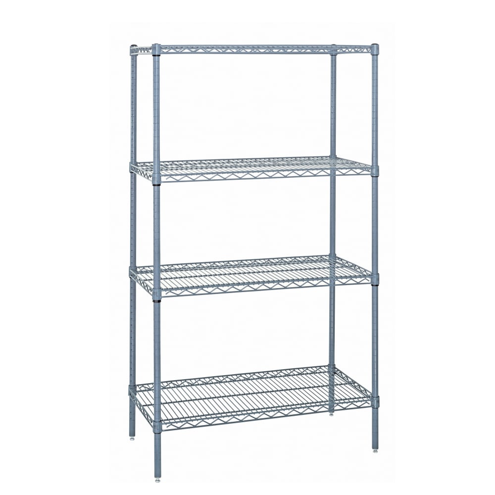 688-WR742442GY Epoxy Coated Wire Shelf Kit - 42"W x 24"D x 74"H