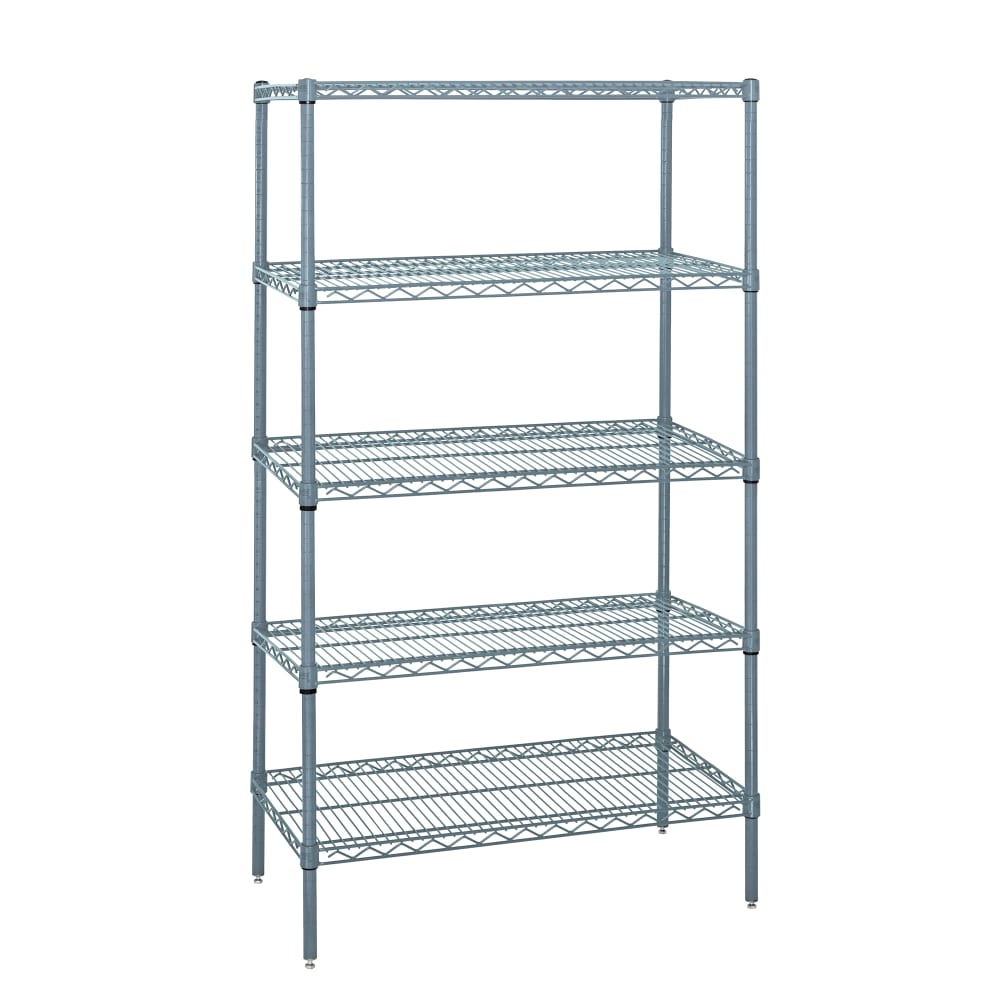 688-WR742172GY5 Epoxy Coated Wire Shelf Kit - 72"W x 21"D x 74"H