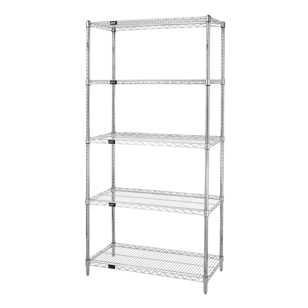 688-WR862472C5 Chrome Wire Shelf Kit - 72"W x 24"D x 86"H