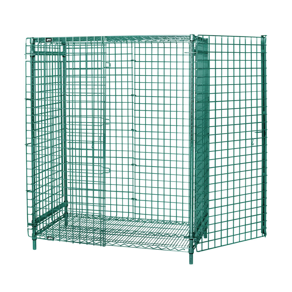 688-183663SECP 36" Stationary Security Cage - 18"W, Green Epoxy Coated