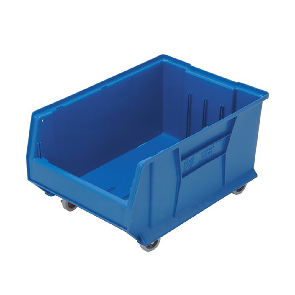688-QUS964MOBBL Hulk Mobile Stack Shelf Container - 23 7/8" x 16 1/2", Blue