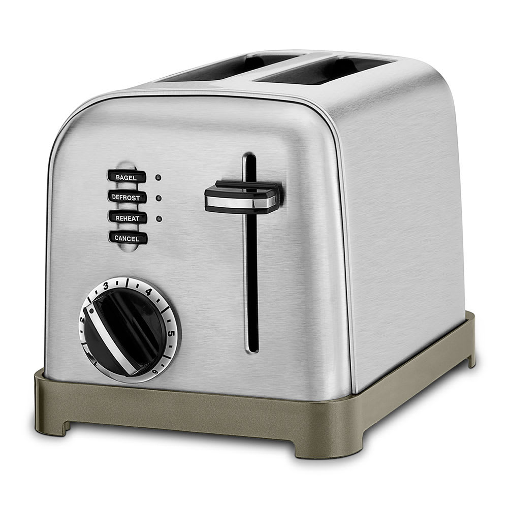 141-CPT160WH 2 Slice Toaster w/ 1 1/2" Slots - (3) Controls & 7 Setting Dial, Stainless/...