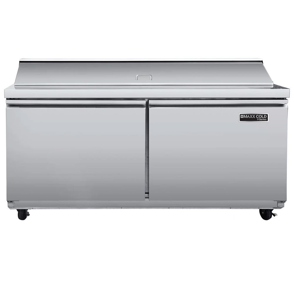 763-MVR60SHC 61 1/5" V-Series Sandwich/Salad Prep Table w/ Refrigerated Base, 115v