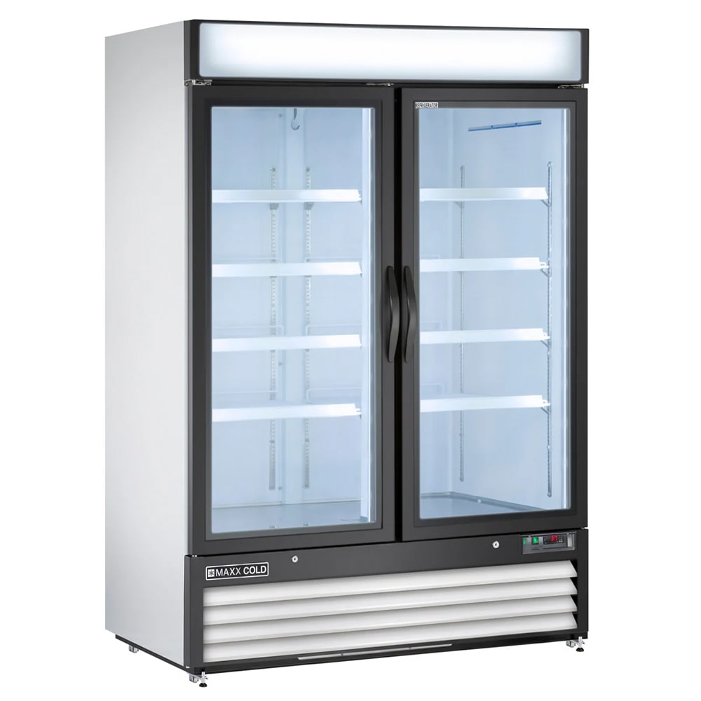 763-MXM248RHC 54" X-Series Two Section Glass Door Merchandiser - (2) Left/Right Hinge Doors,...